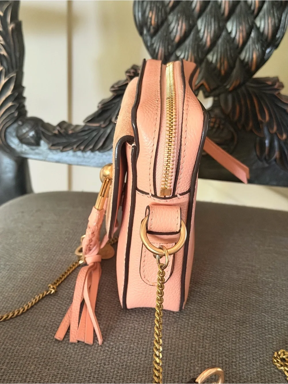See by Chloe Joan Camera Bag, Pink Suede